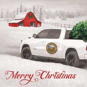 Allegheny Surveys Christmas Card Illustration